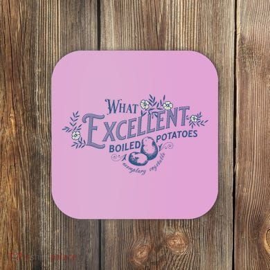 What Excellent Boiled Potatoes Meme Funny Book Lovers Coaster