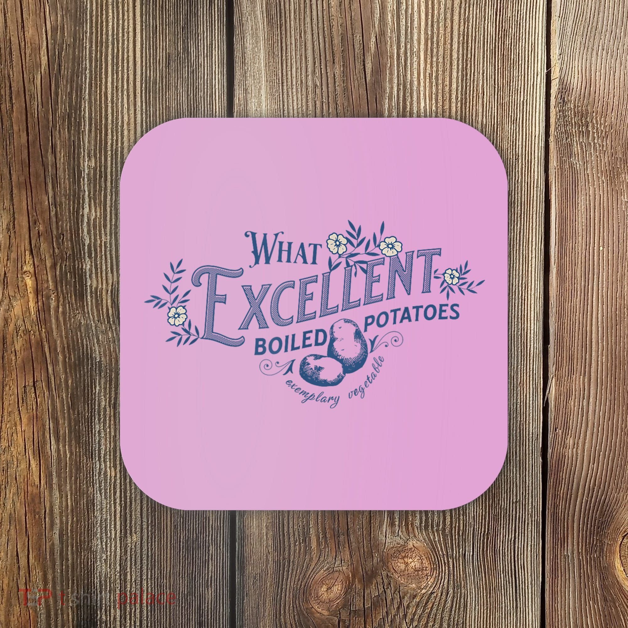 What Excellent Boiled Potatoes Meme Funny Book Lovers Coaster