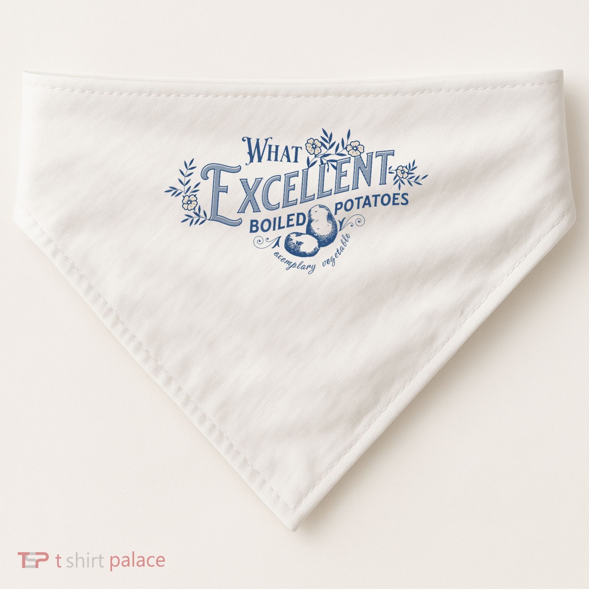 What Excellent Boiled Potatoes Meme Funny Book Lovers USA-Made Doggie Bandana