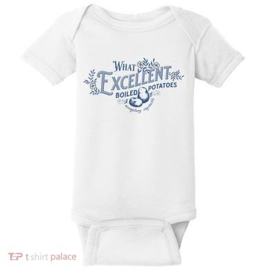 What Excellent Boiled Potatoes Meme Funny Book Lovers Baby Bodysuit