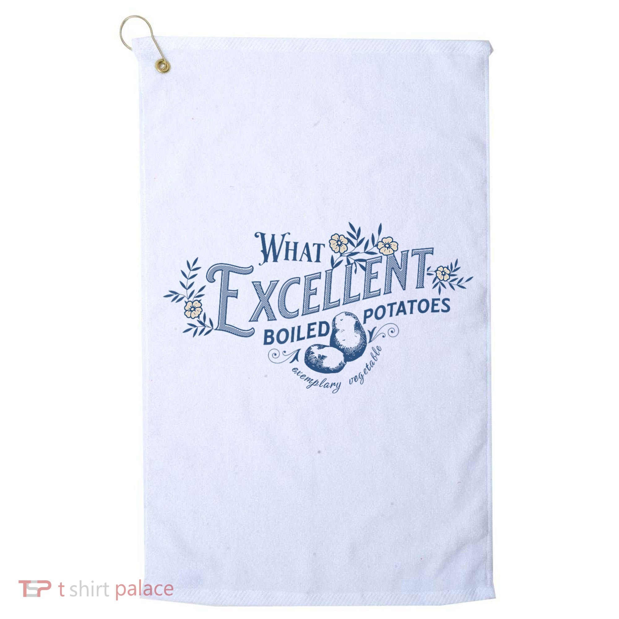 What Excellent Boiled Potatoes Meme Funny Book Lovers Golf Towel