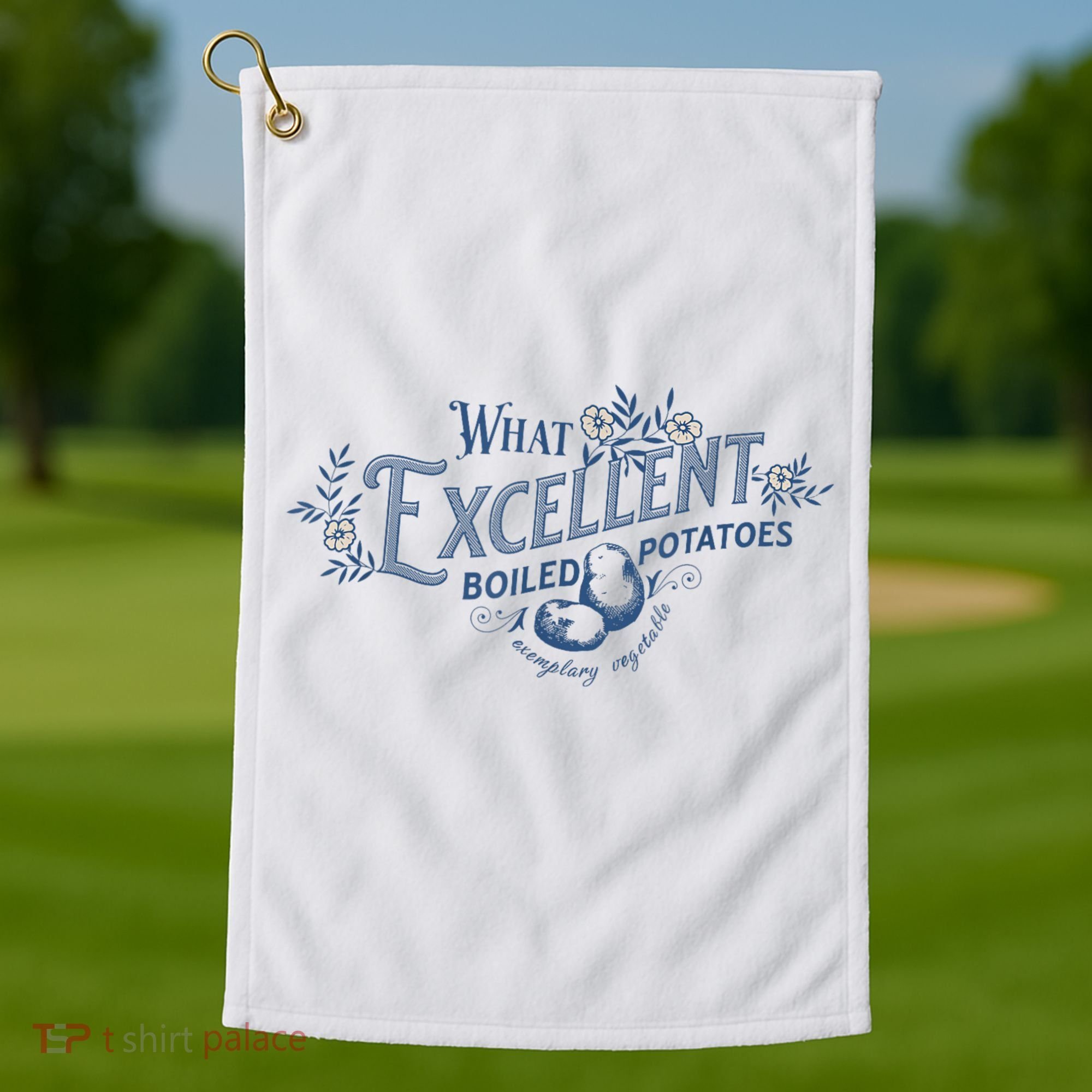 What Excellent Boiled Potatoes Meme Funny Book Lovers Golf Towel
