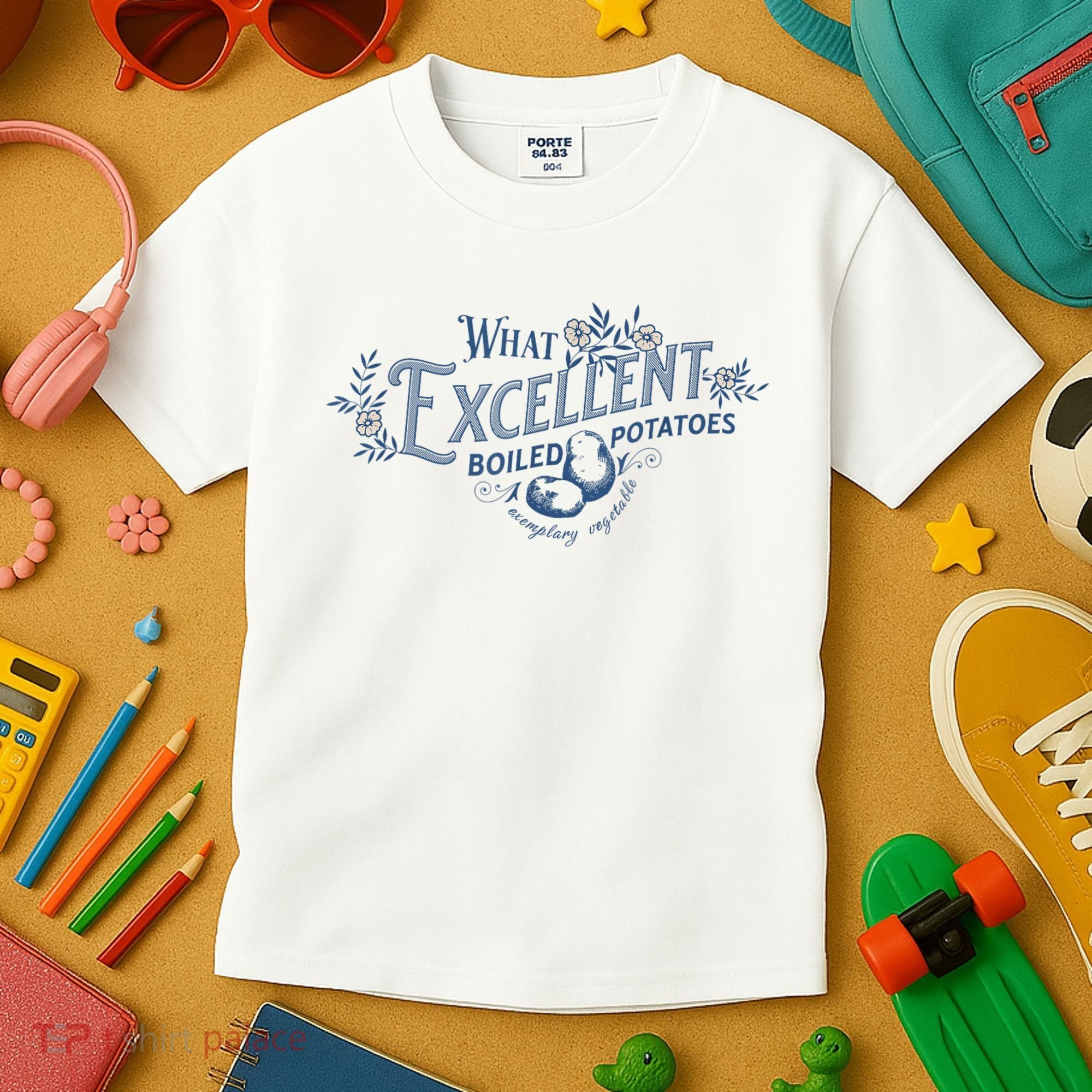 What Excellent Boiled Potatoes Meme Funny Book Lovers Kids T-Shirt