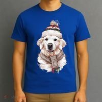 White English Cream Golden Retriever Mom Dog Puppy Christmas Gift T-Shirt thumb 3