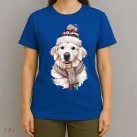 White English Cream Golden Retriever Mom Dog Puppy Christmas Gift T-Shirt thumb 4