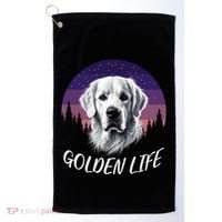 White English Cream Golden Retriever Simply Golden Gift Golf Towel thumb 0