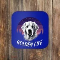 White English Cream Golden Retriever Simply Golden Gift Coaster thumb 0