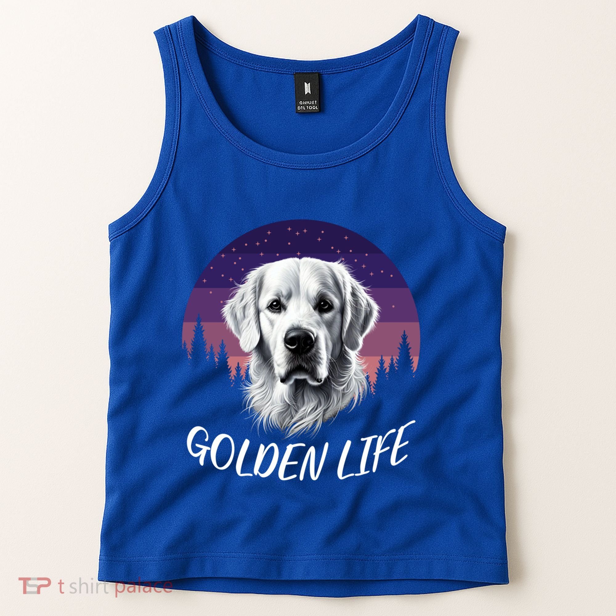 White English Cream Golden Retriever Simply Golden Gift Tank Top