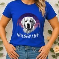 White English Cream Golden Retriever Simply Golden Gift Women's T-Shirt thumb 2