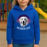 White English Cream Golden Retriever Simply Golden Gift Kids Hoodie thumb 3