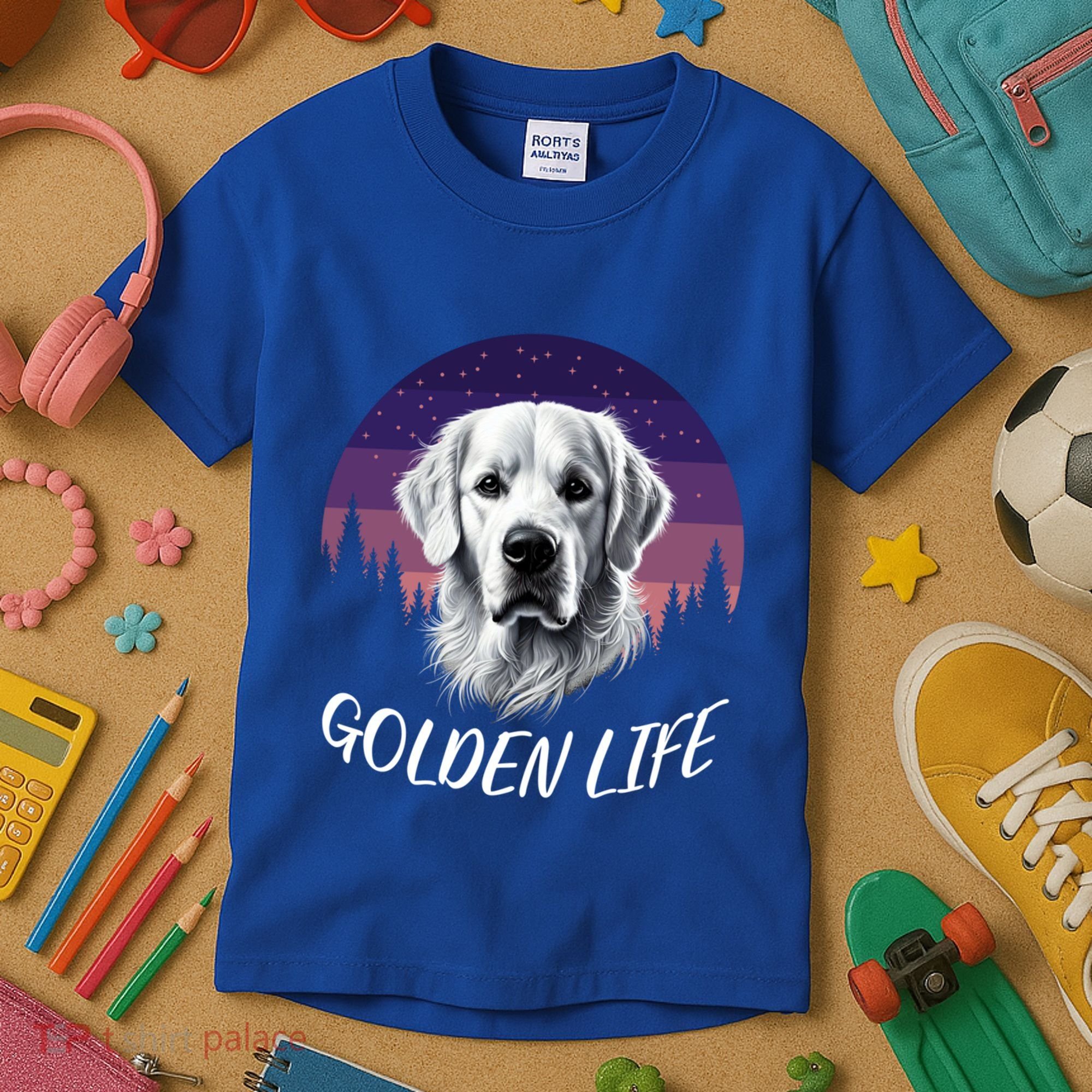 White English Cream Golden Retriever Simply Golden Gift Kids T-Shirt
