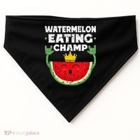 Watermelon Eating Champ Summer Eating Contest Festival USA-Made Doggie Bandana thumb 0