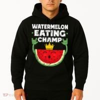Watermelon Eating Champ Summer Eating Contest Festival Hoodie thumb 2