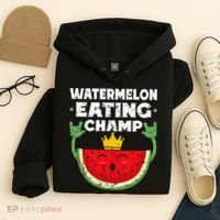 Watermelon Eating Champ Summer Eating Contest Festival Hoodie thumb 4