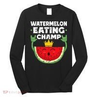 Watermelon Eating Champ Summer Eating Contest Festival Long Sleeve Shirt thumb 0