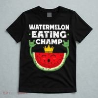Watermelon Eating Champ Summer Eating Contest Festival T-Shirt thumb 5