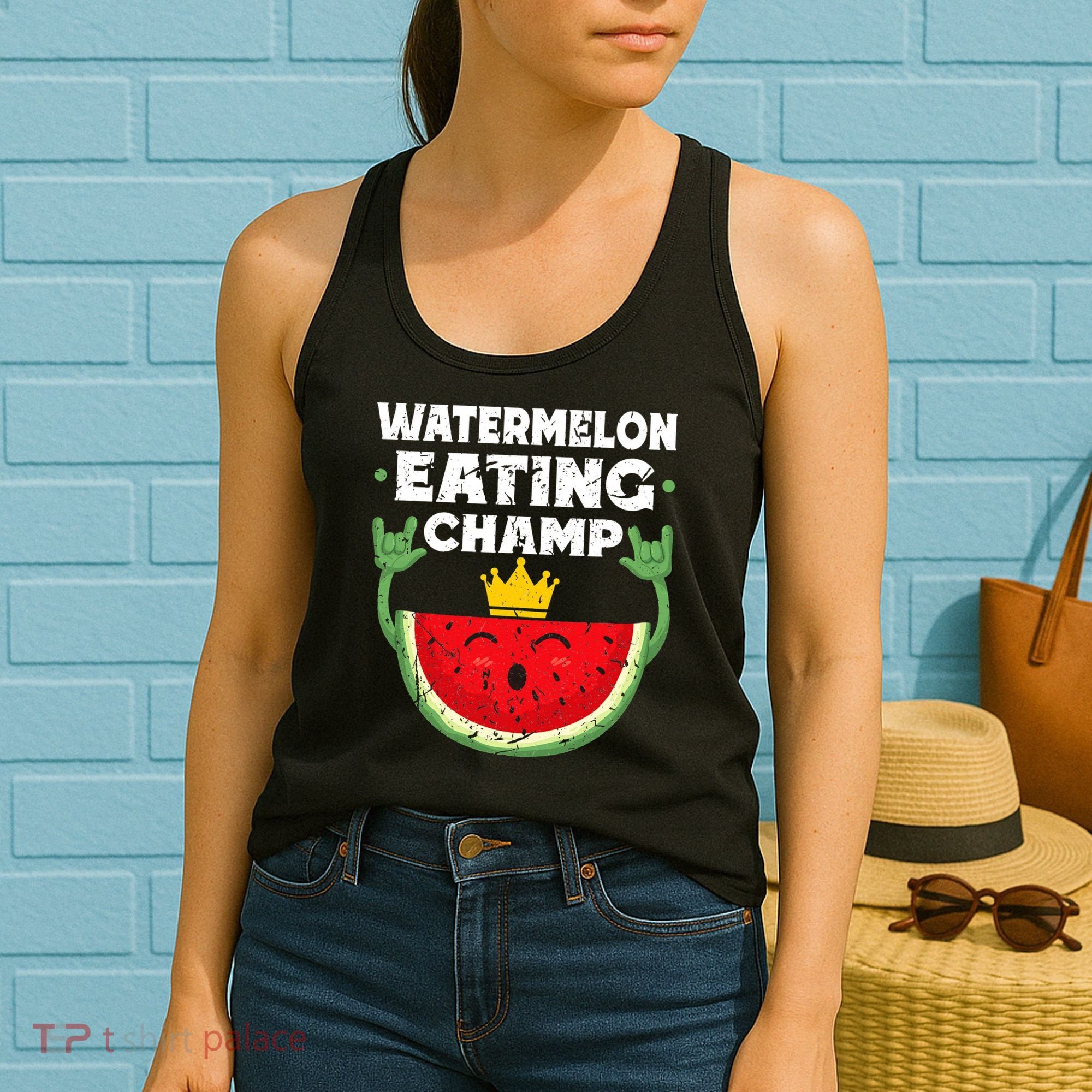 Watermelon Eating Champ Summer Eating Contest Festival Women's Tank Top