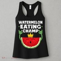 Watermelon Eating Champ Summer Eating Contest Festival Women's Tank Top thumb 3