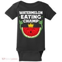 Watermelon Eating Champ Summer Eating Contest Festival Baby Bodysuit thumb 0