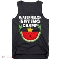 Watermelon Eating Champ Summer Eating Contest Festival Tank Top thumb 0