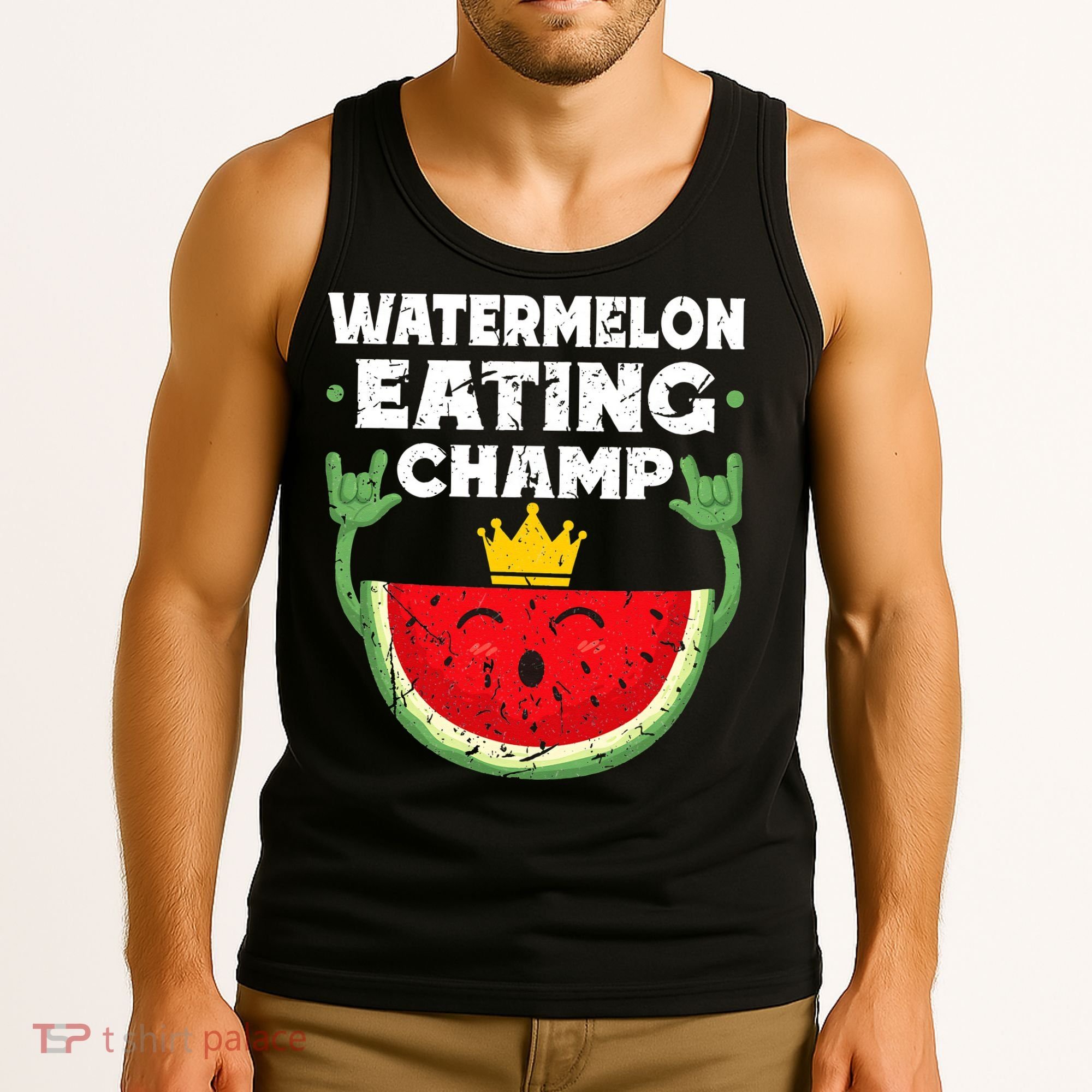 Watermelon Eating Champ Summer Eating Contest Festival Tank Top