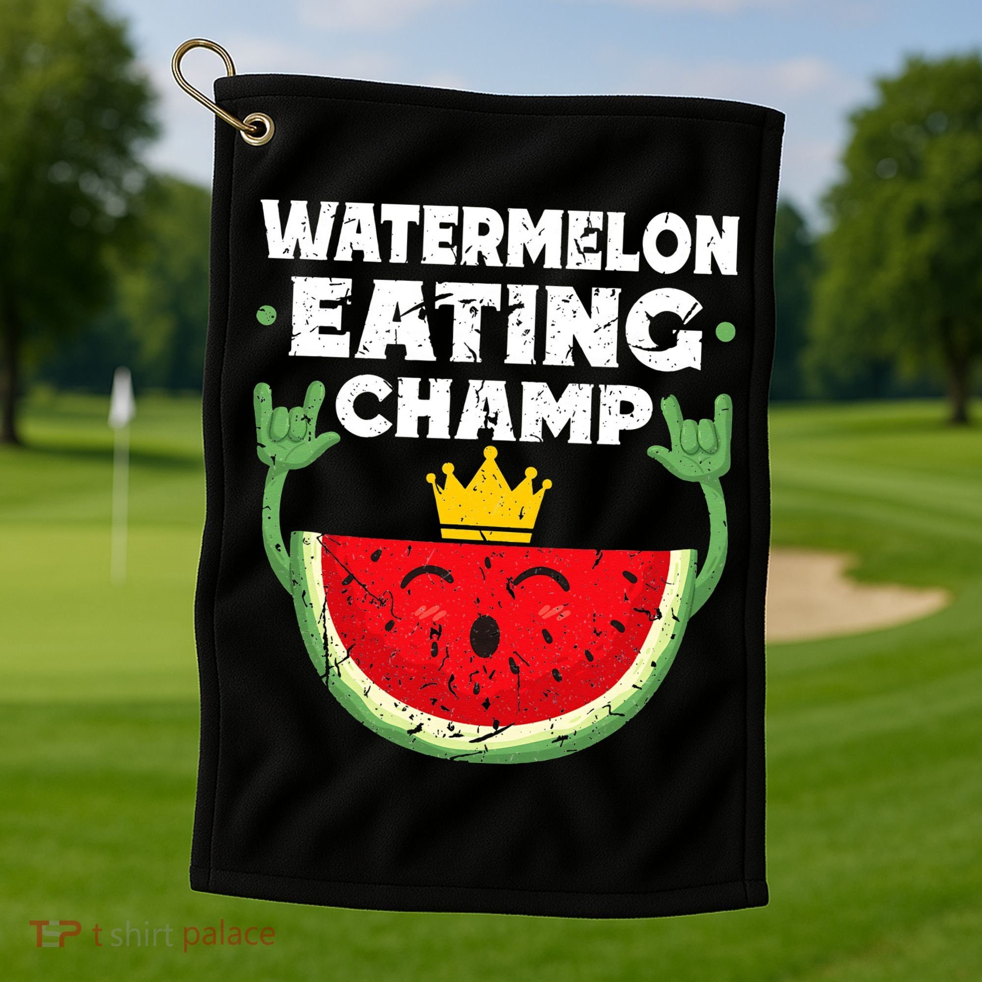 Watermelon Eating Champ Summer Eating Contest Festival Golf Towel