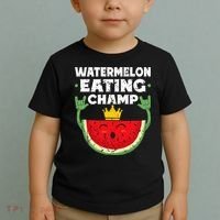 Watermelon Eating Champ Summer Eating Contest Festival Toddler T-Shirt thumb 2