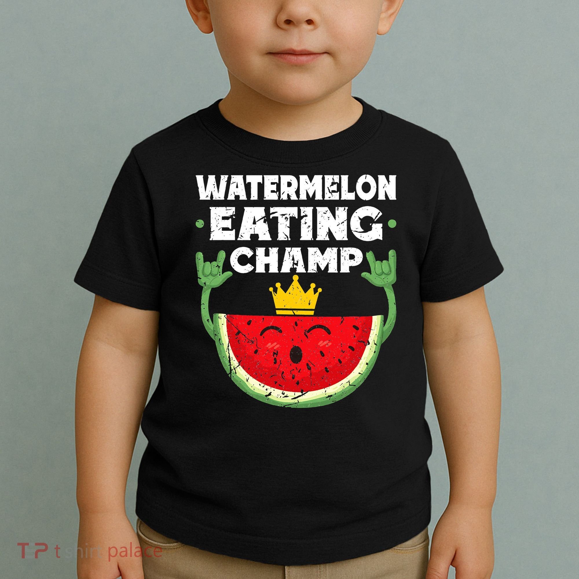 Watermelon Eating Champ Summer Eating Contest Festival Toddler T-Shirt
