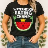 Watermelon Eating Champ Summer Eating Contest Festival Women's T-Shirt thumb 2