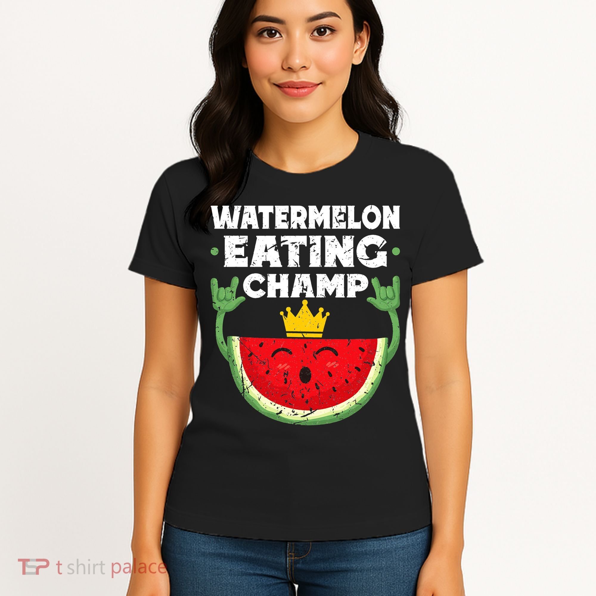Watermelon Eating Champ Summer Eating Contest Festival Women's T-Shirt