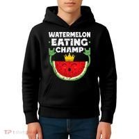 Watermelon Eating Champ Summer Eating Contest Festival Kids Hoodie thumb 4