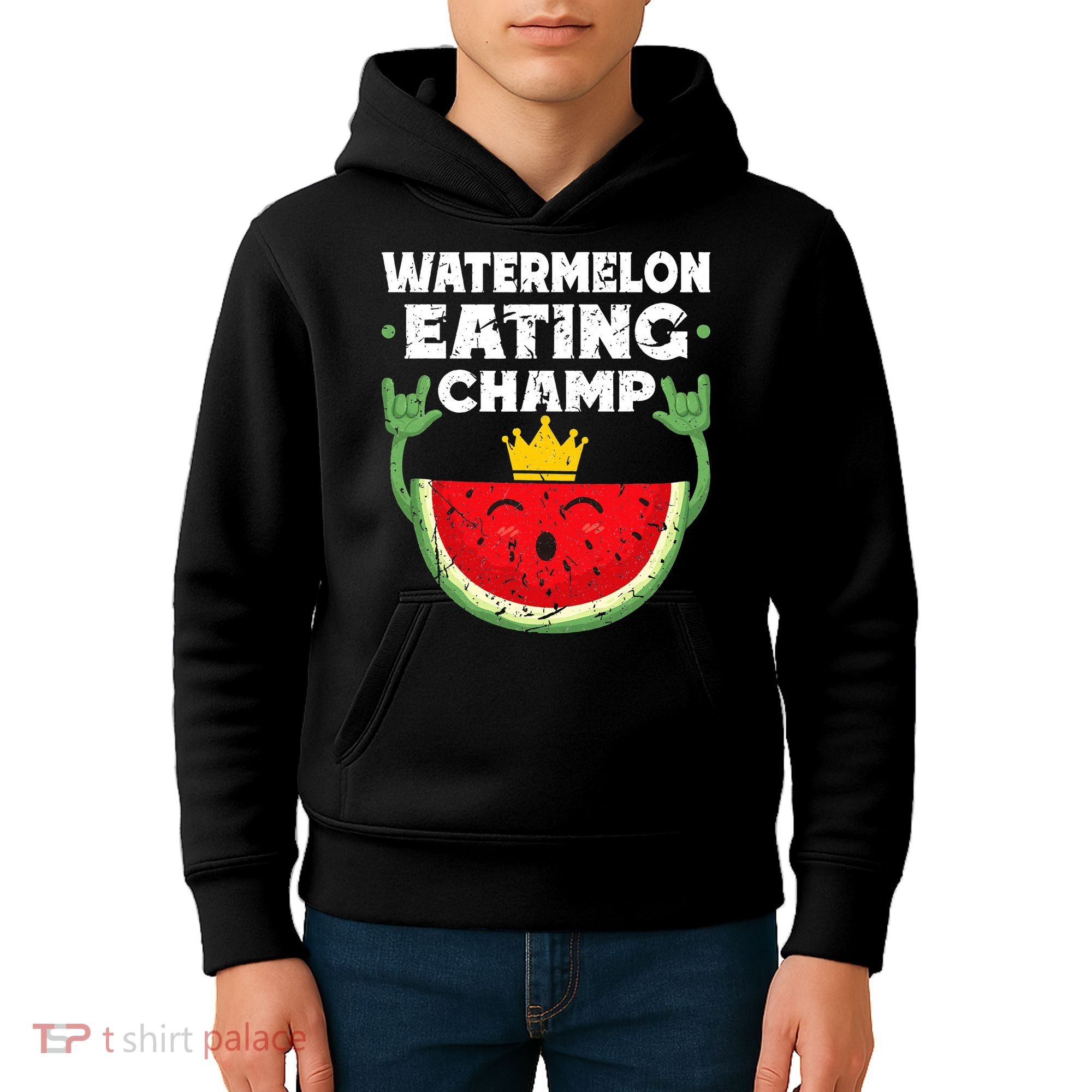Watermelon Eating Champ Summer Eating Contest Festival Kids Hoodie