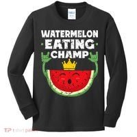 Watermelon Eating Champ Summer Eating Contest Festival Kids Long Sleeve Shirt thumb 0