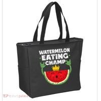 Watermelon Eating Champ Summer Eating Contest Festival Tote Bag thumb 2