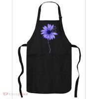 Wo Esophageal Cancer Awareness Sunflower Periwinkle ribbon Apron thumb 0
