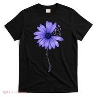 Wo Esophageal Cancer Awareness Sunflower Periwinkle ribbon T-Shirt thumb 0