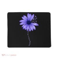 Wo Esophageal Cancer Awareness Sunflower Periwinkle ribbon Mousepad thumb 0
