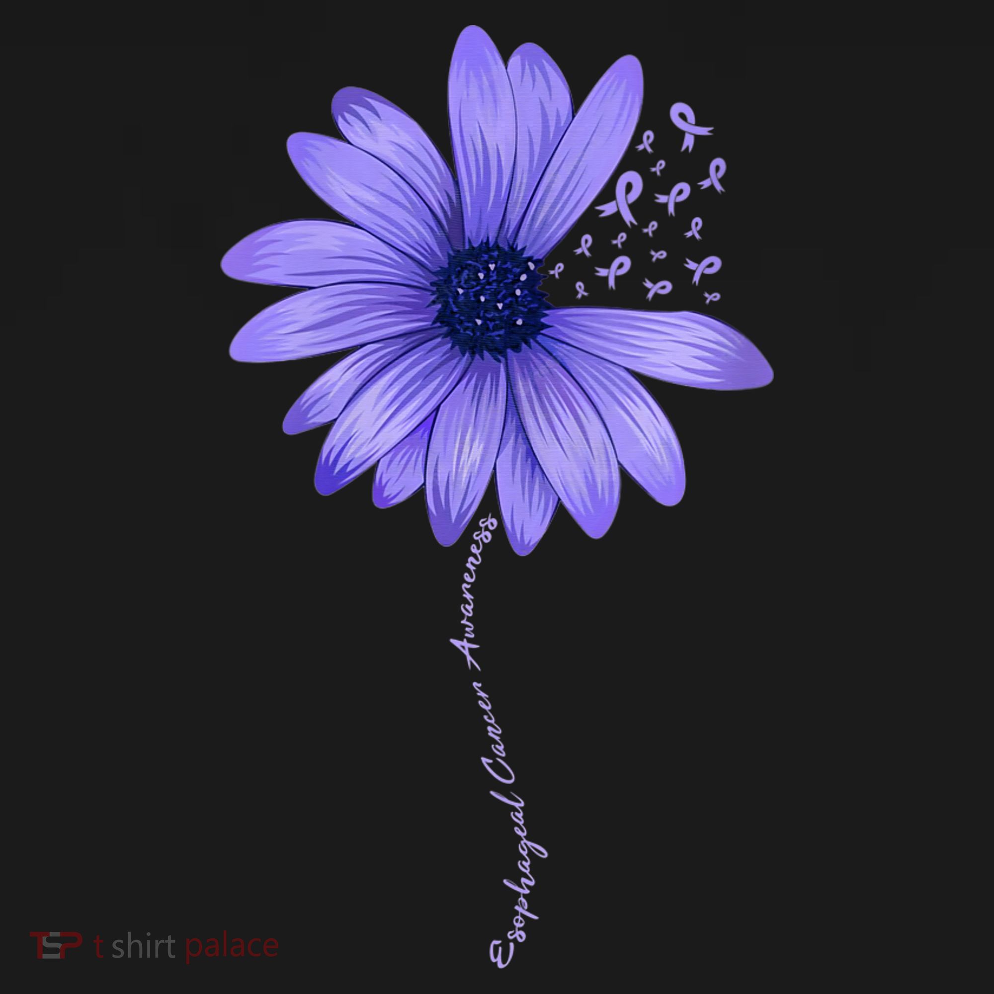 Wo Esophageal Cancer Awareness Sunflower Periwinkle ribbon Mousepad