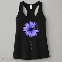 Wo Esophageal Cancer Awareness Sunflower Periwinkle ribbon Women's Tank Top thumb 3