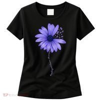 Wo Esophageal Cancer Awareness Sunflower Periwinkle ribbon Women's T-Shirt thumb 0
