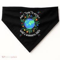 Wonderful Earth Cute Groovy Earth Day Retro Tie Dye Earth USA-Made Doggie Bandana thumb 0