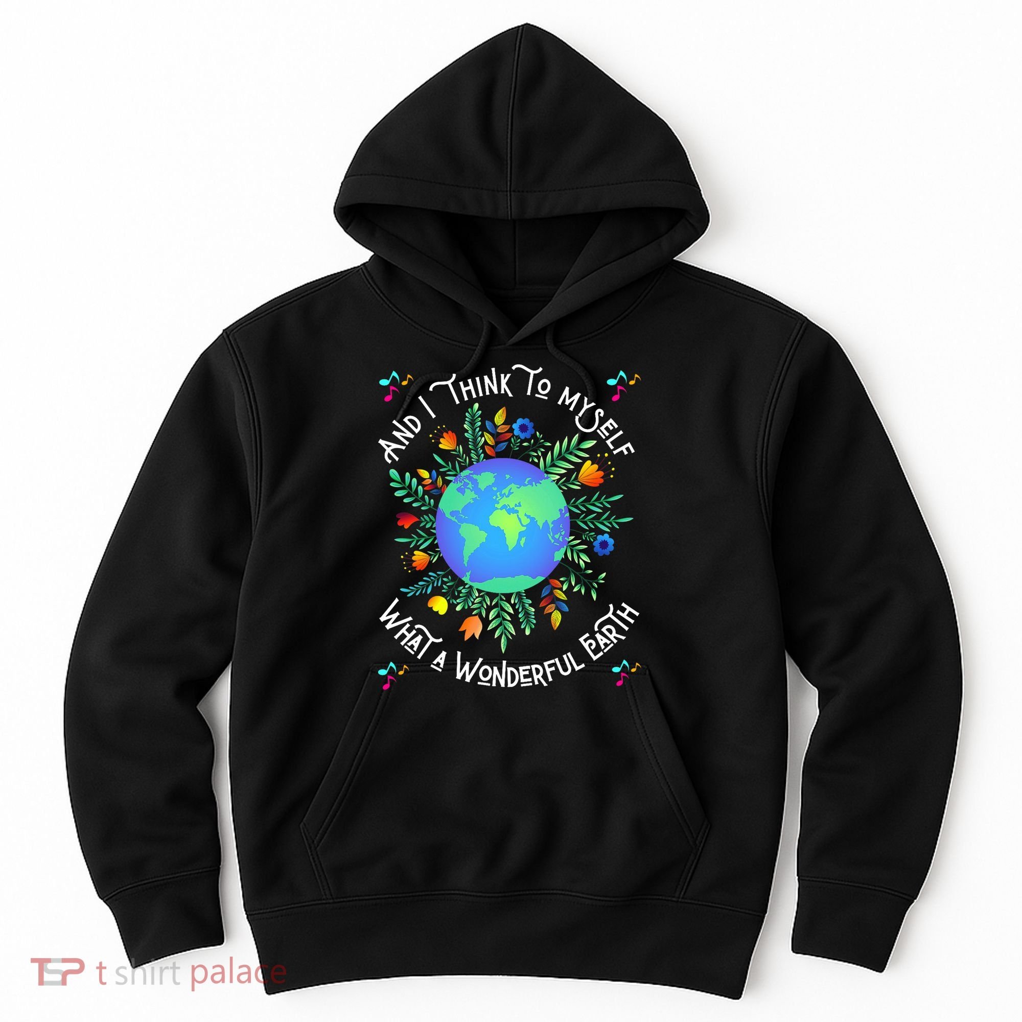 Wonderful Earth Cute Groovy Earth Day Retro Tie Dye Earth Hoodie