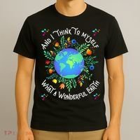 Wonderful Earth Cute Groovy Earth Day Retro Tie Dye Earth T-Shirt thumb 3