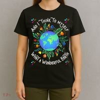 Wonderful Earth Cute Groovy Earth Day Retro Tie Dye Earth T-Shirt thumb 4