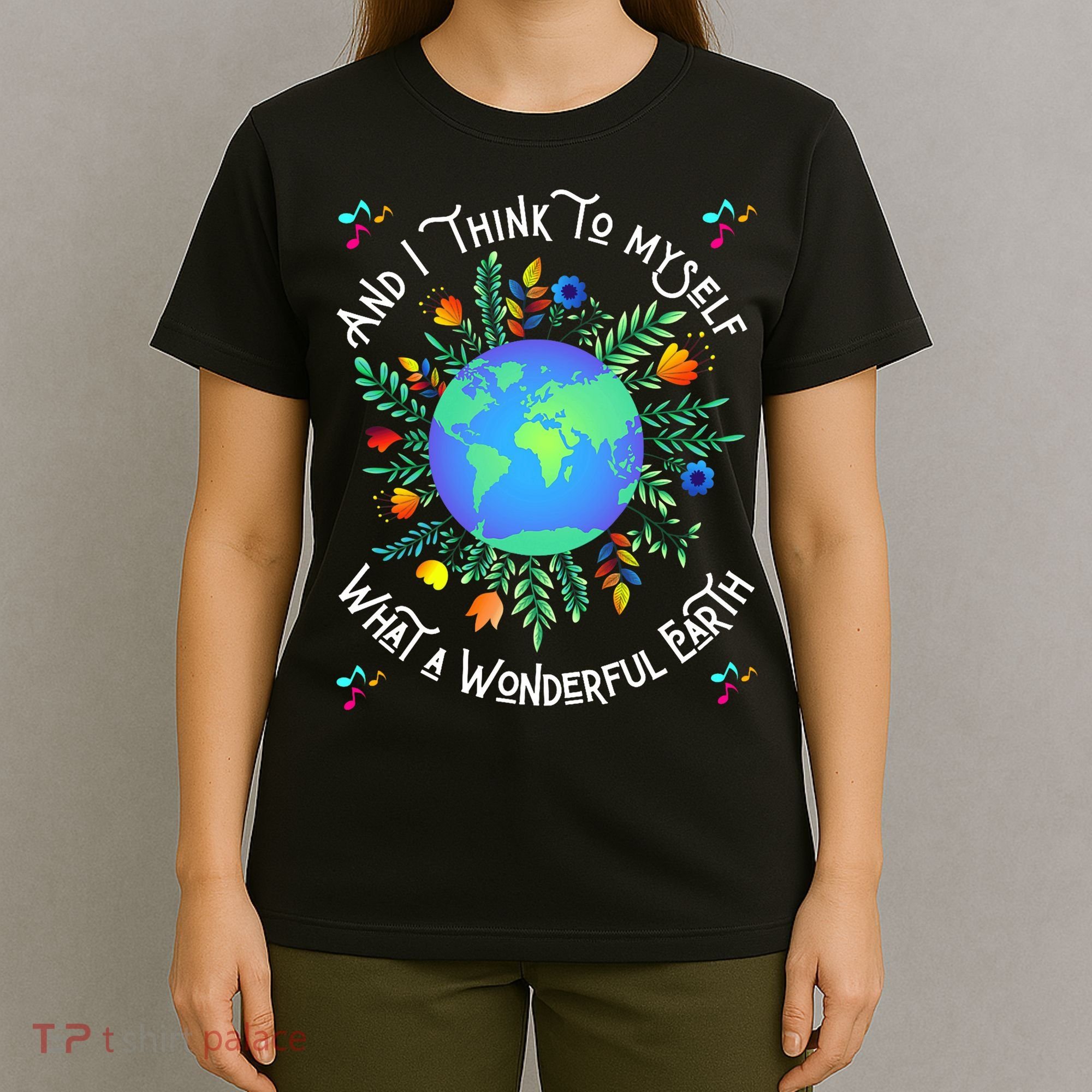 Wonderful Earth Cute Groovy Earth Day Retro Tie Dye Earth T-Shirt