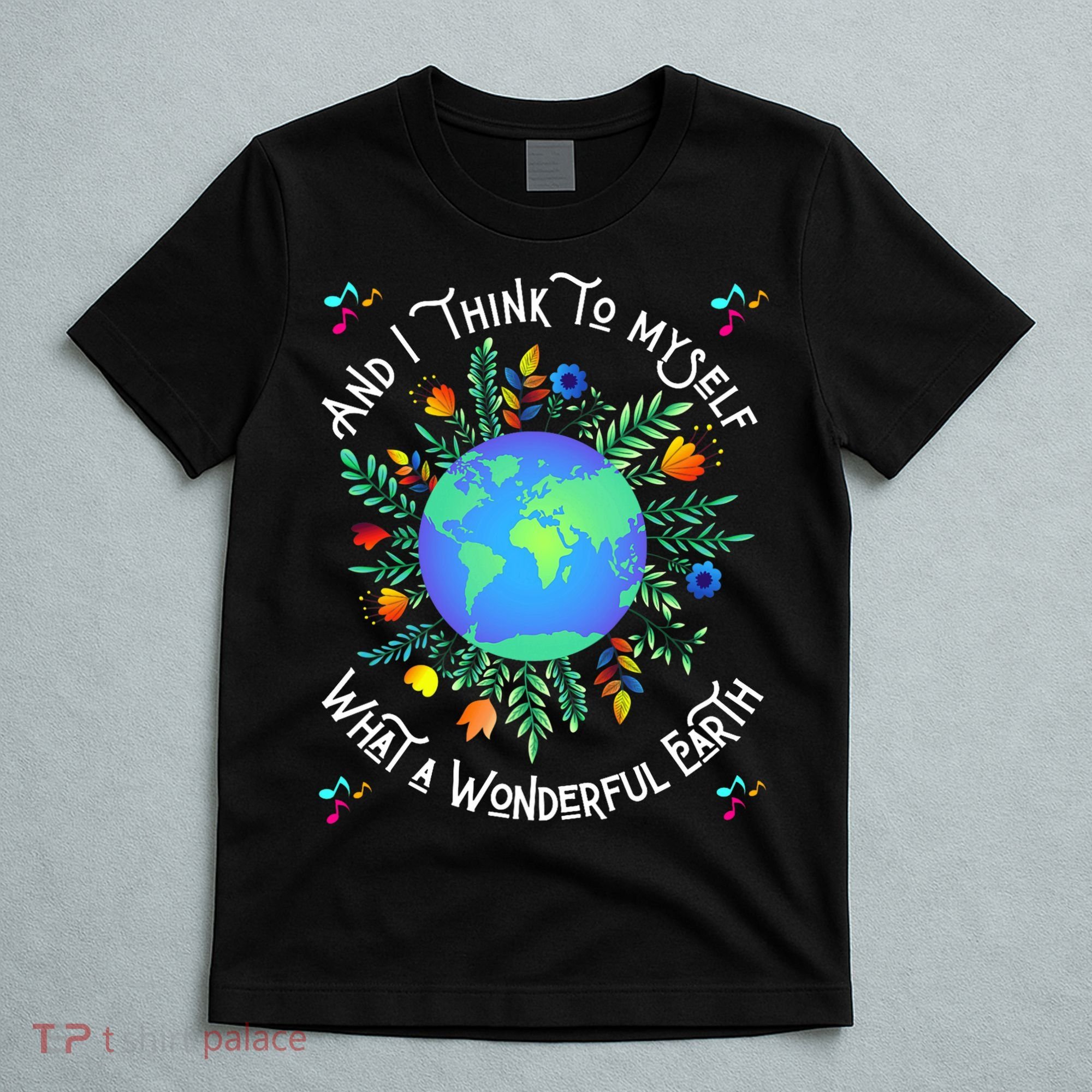 Wonderful Earth Cute Groovy Earth Day Retro Tie Dye Earth T-Shirt