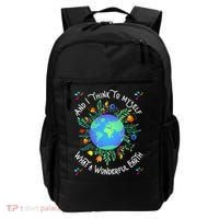 Wonderful Earth Cute Groovy Earth Day Retro Tie Dye Earth Backpack thumb 0