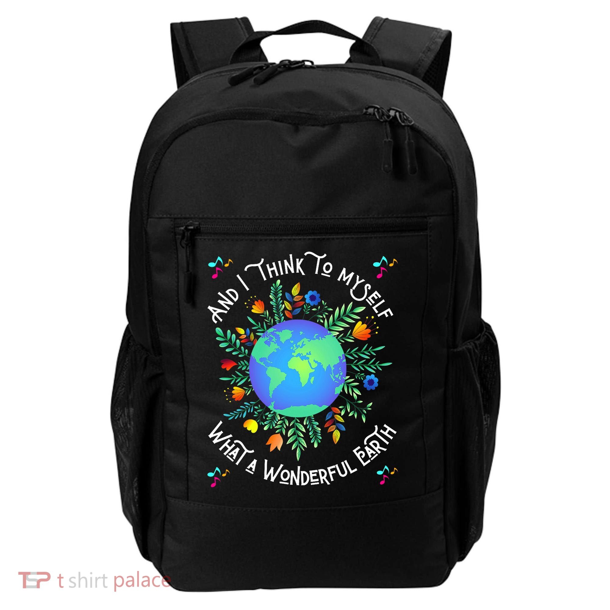 Wonderful Earth Cute Groovy Earth Day Retro Tie Dye Earth Backpack