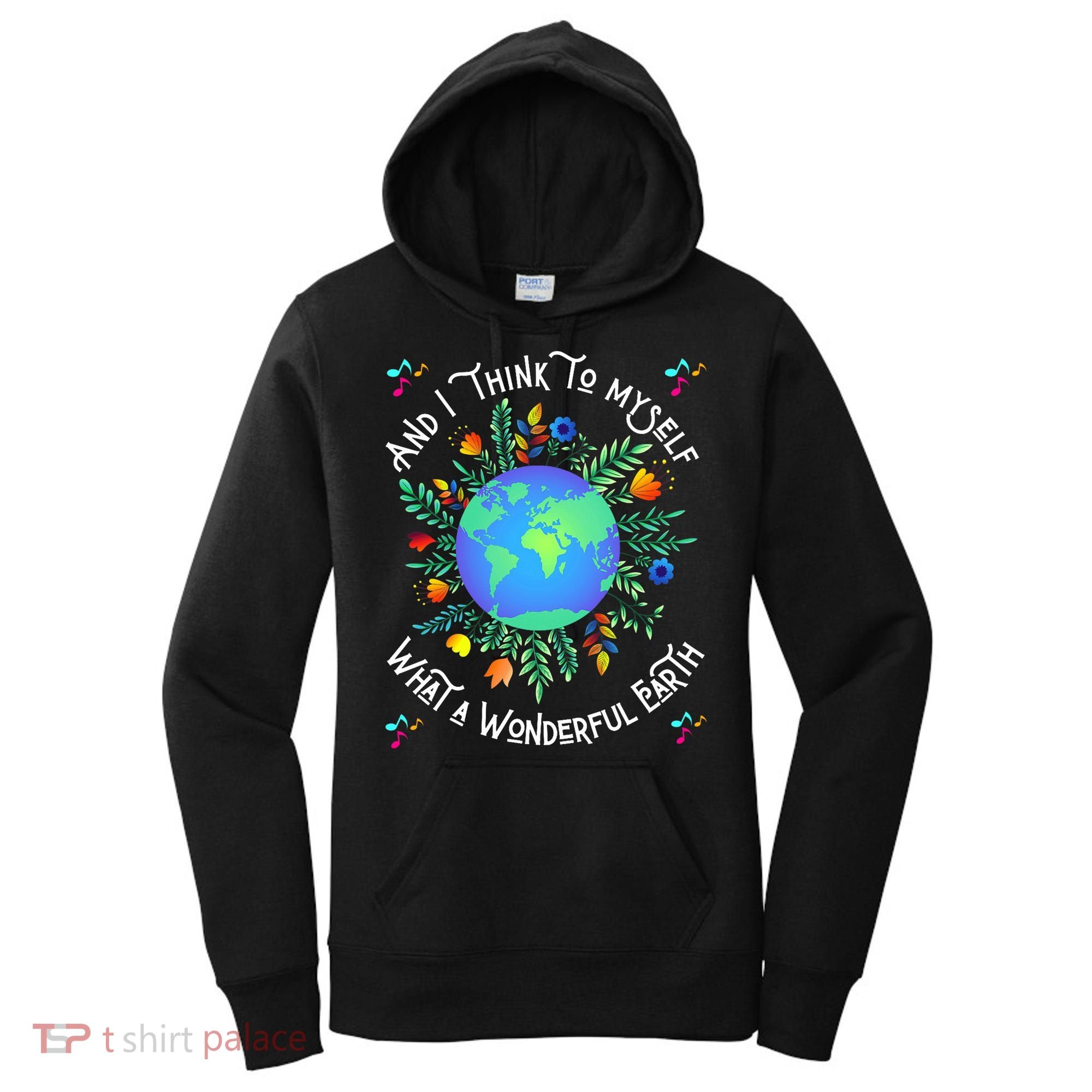 Wonderful Earth Cute Groovy Earth Day Retro Tie Dye Earth Women's Hoodie