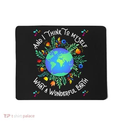 Wonderful Earth Cute Groovy Earth Day Retro Tie Dye Earth Mousepad
